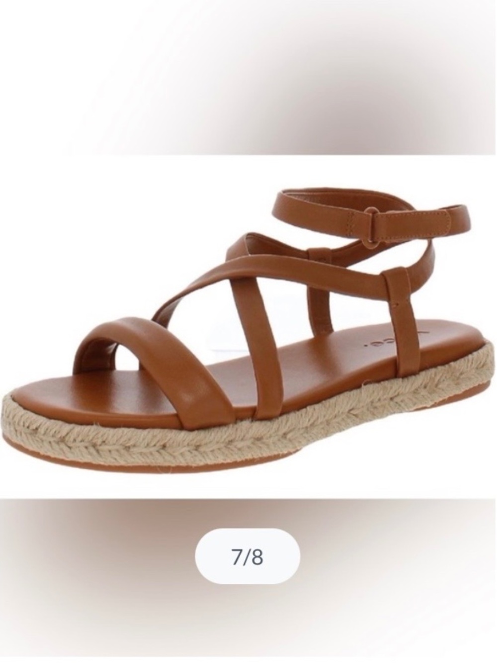 Vince Smith Strappy Leather Platform Espadrille Sandals Cuoio Tan Brown - Size 9
